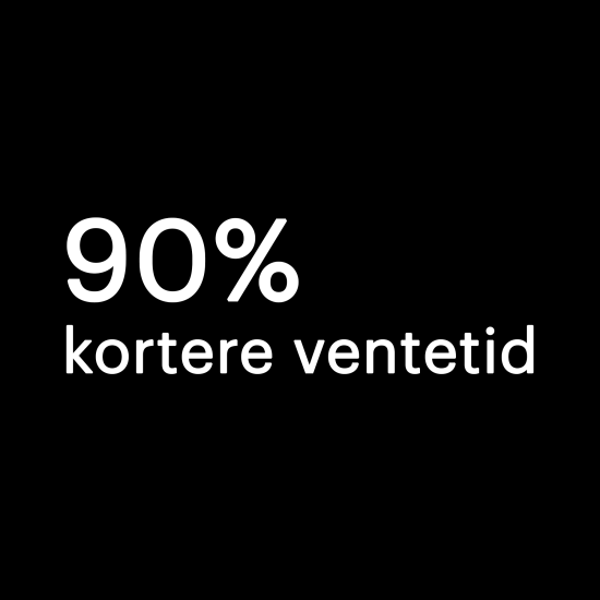 Illustrasjonsbilde 90 prosent kortere ventetid