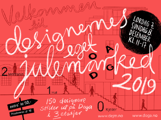 Flyer for designernes eget julemarked 2019