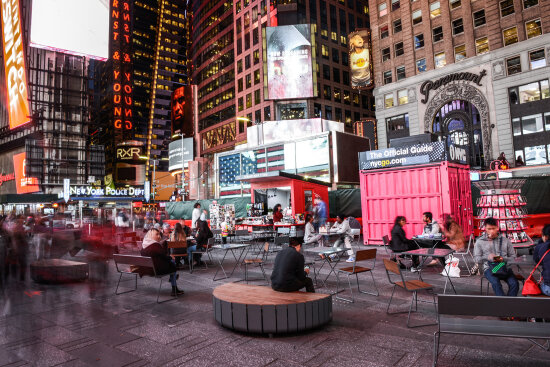 Mennesker og bygninger Time Square i New Yprk