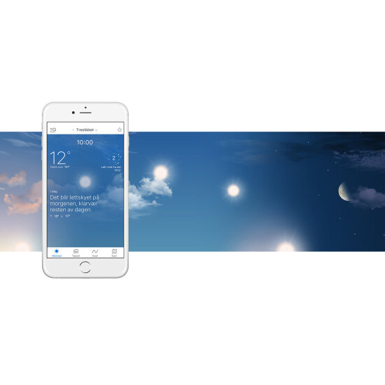 Skjermbilde av Yr-app på smarttelefon (illustrasjon)