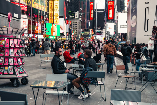 April Go, Times Square.