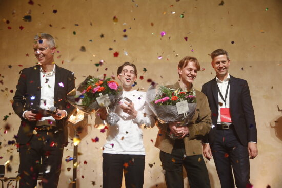 AHO-studentene Elias Olderbakk og Erlend Grimeland vant DOGA Hedersmerket i 2019 med prosjektet Ruter gange.